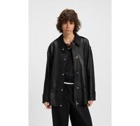 BOSS Chaqueta biker larga de piel - StyleSalaha, 50544445 Negro 36