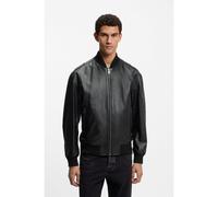 BOSS Chaqueta bomber de piel con bolsillo en la manga - StyleJakri, 50552151 Negro 48