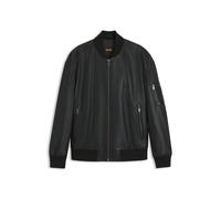 BOSS Chaqueta bomber de piel con bolsillo en la manga - StyleJakri, 50552151 Negro 50