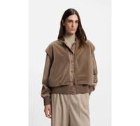 BOSS Chaqueta bomber de satén con chaleco de imitación de piel extraíble - StylePettica, 50546846 Marrón 40