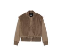 BOSS Chaqueta bomber de satén con chaleco de imitación de piel extraíble - StylePettica, 50546846 Marrón 44