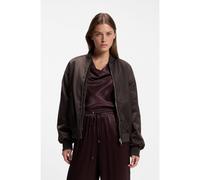 BOSS Chaqueta bomber relaxed fit reversible en satén y pelo sintético - StylePetisa, 50567439 Marrón oscuro 44