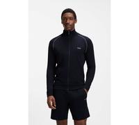 BOSS Chaqueta con cremallera en algodón elástico con logo bordado - StyleMix&Match Jacket Z, 50515366 Azul oscuro 4XL