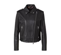 BOSS Chaqueta de piel granulada con ribetes en tono plateado - StyleC_Sandy, 50541769 Negro 42