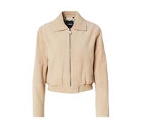 BOSS Cazadora de ante estilo bomber con monograma Double B - StyleSalene, 50552203 Beige claro 42