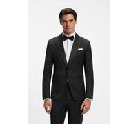 BOSS Chaqueta de esmoquin slim fit con ribetes de mezcla de seda - StyleH-Huge-Tux-P-B1, 50566944 Negro 58