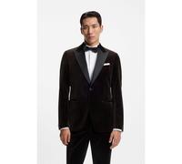 BOSS Chaqueta de esmoquin slim fit en terciopelo de algodón - StyleH-Hutson-Tux-254, 50551552 Marrón oscuro 106
