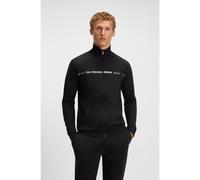 BOSS Chaqueta de felpa de rizo de algodón con logo y raya - StyleAuthentic Jacket Z, 50550561 Negro S