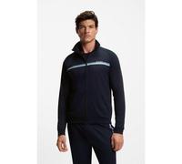 BOSS Chaqueta de felpa de rizo de algodón con logo y raya - StyleAuthentic Jacket Z, 50554779 Azul oscuro XXL