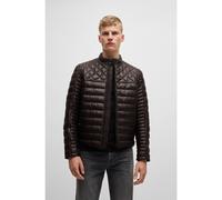BOSS Chaqueta de piel de napa con cuello alzado - StyleJONN_IN, 50486635 Marrón oscuro 44
