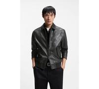 BOSS Chaqueta de piel del año del caballo con ilustración grabada a láser - StyleYuze_CNY, 50556506 Negro 52