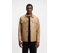 BOSS Chaqueta de piel estilo camisa con bolsillos con solapa - StyleC-Malid, 50543222 Beige 48
