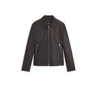 BOSS Chaqueta de piel regular fit con cierre de cremallera - StyleH-Mapson4, 50543214 Marrón oscuro 46