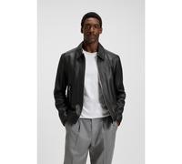 BOSS Chaqueta de piel regular fit con cierre de cremallera - StyleH-Mapson4, 50543214 Negro 46