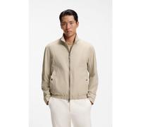 BOSS Chaqueta de tejido elástico bidireccional repelente al agua con cremallera - StyleL-Cind, 50564919 Beige claro 58