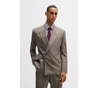 BOSS Chaqueta de traje regular fit de lana virgen con raya diplomática - StyleACE, 50535436 Gris 46