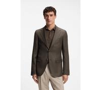 BOSS Chaqueta regular fit de lana, lino, seda y cashmere - StyleL-Jeff-FP-253, 50567004 Marrón 46