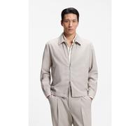 BOSS Chaqueta relaxed fit en lana virgen estampada con cremallera - StyleP-Carper-Zip-263F, 50564676 Beige claro 50