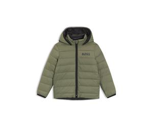 BOSS Chaqueta reversible repelente al agua para niños con relleno de plumón - StyleJ52398/72404A, J52398 Verde oscuro 114