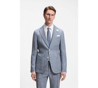 BOSS Chaqueta slim fit de lino estampado - StyleC-Hanry-262, 50561895 Celeste 50