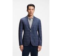 BOSS Chaqueta slim fit en punto elástico a cuadros - StyleC-Hanry-J-263, 50567527 Azul estampado 56