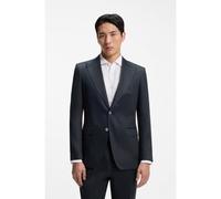 BOSS Chaqueta slim fit en sarga de lino - StyleH-Hutson-Peak-262, 50561857 Azul oscuro 102
