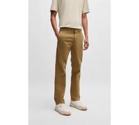 BOSS Chinos regular fit de raso de algodón elástico - StyleChino-Regular-1, 50534378 Beige 33/34
