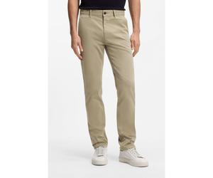 BOSS Chinos slim fit de raso de algodón elástico - StyleChino_slim, 50510933 Beige 34/34