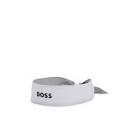 BOSS Cinta deportiva para la cabeza en sarga elástica con logo estampado - StyleGyanluc, 50545086 Blanco pcs.