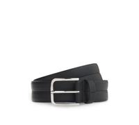 BOSS Cinturón business de piel con hebilla plateada pulida - StyleMadison-B1_GrSw_Sz35, 50568648 Negro 90