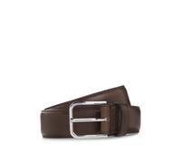 BOSS Cinturón business de piel con hebilla plateada pulida - StyleMadison-B1_VLSt_Sz35, 50558700 Marrón oscuro 95