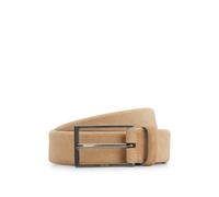 BOSS Cinturón de ante con hebilla de metal pesado y logo - StyleCalindo_Sz35_sd, 50470776 Beige 105