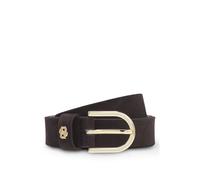 BOSS Cinturón de ante con monograma Double B en tono dorado - StyleScarlet-BB-Sd-G_Sz25, 50522643 Marrón oscuro 90