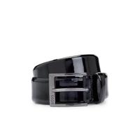 BOSS Cinturón de charol italiano con hebilla con logo - StyleElloy-Pa_Sz35, 50530285 Negro 90