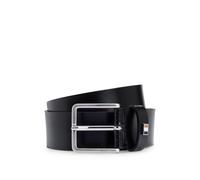 BOSS Cinturón de piel fabricado en Italia con detalle de rayas de la marca - StyleTher-Flag-E_Sz35, 50486839 Negro 95