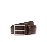 BOSS Cinturón de piel italiana con costuras en contraste - StyleLars-St_Sz35, 50522757 Marrón oscuro 90