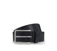 BOSS Cinturón de piel italiana con herrajes plateados cepillados - StyleErman-L_Sz35, 50491834 Azul oscuro 90