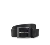 BOSS Cinturón de piel italiana granulada con hebilla de aguja en gunmetal - StyleElloy_Sz35, 50541158 Negro 95
