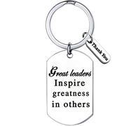 Boss Coach - Llavero con texto en inglés "Great Leaders Inspire Greatness in Others", plata, M