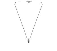 BOSS Collar negro de acero inoxidable con colgante con efecto de rayas - StyleBROOKS, HB1580834 Gris oscuro pcs.