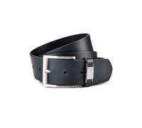 Hugo Boss Cinturón Connio Piel con logo en la trabilla y detalles metálicos Azul Oscuro 105 cm