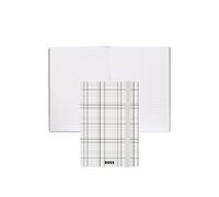 BOSS Cuaderno A5 blanco a cuadros con logo estampado metalizado - StyleNotebook A5 Checkered White Lined, 58818645 Blanco pcs.