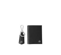 BOSS Cuero Estuche de Tarjetas Llavero Gift Set Bifold Wallet/Keyring Black Negro