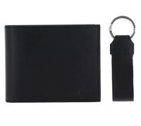 BOSS Cuero Monedero Llavero Gift Set Trifold Wallet/Keyring Black Negro