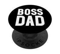 Boss Dad Men Dad Boss Hombre Bossy Papa Daddy Boss Father PopSockets PopGrip Adhesivo