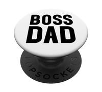 Boss Dad Men Dad Boss Hombre Papa Bossy Daddy Boss Father PopSockets PopGrip Adhesivo