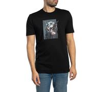 BOSS de los hombres Camiseta gráfica Te Dobermann, Negro