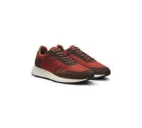 BOSS Deportivas con cordones en tejido ligero con ribetes de ante - StyleVinston_Runn_nysd, 50568945 Rojo 40