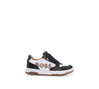 BOSS Deportivas de lona y piel para niños con detalles de la marca grabados - StyleJ50861/09B33, J50861 Negro 36