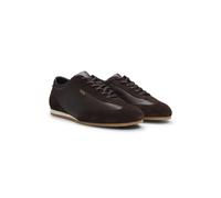 BOSS Deportivas de piel con ribetes de ante - StyleLineor_Lowp_sdtb, 50568463 Marrón oscuro 40